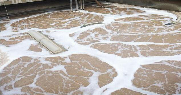 (圖:石材表面清洗廢水泡沫池)